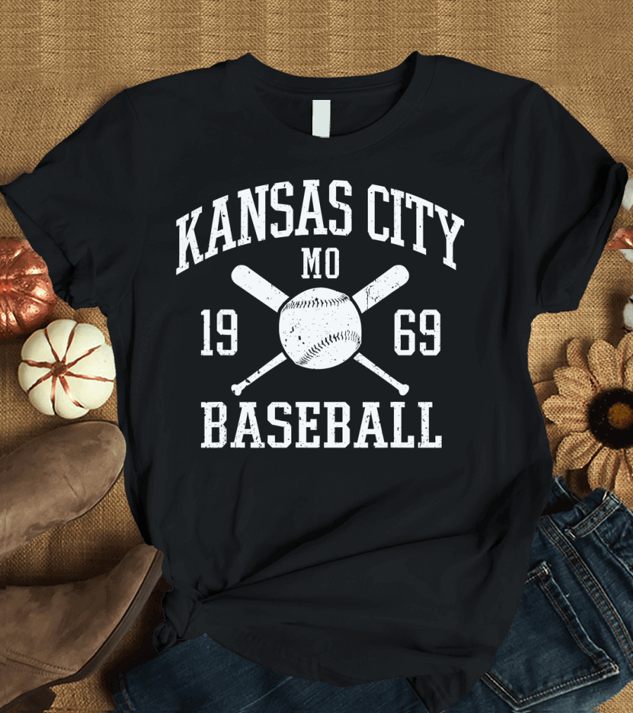 Kansas City Baseball Missouri MO 1969 Vintage T-Shirt