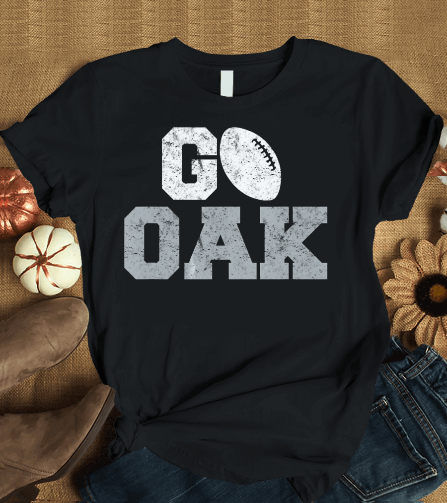 GO OAK Vintage Oakland California Football City T-Shirt