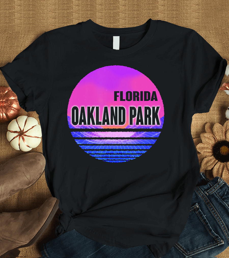 Florida Oakland Park Vaporwave Vintage T-Shirt