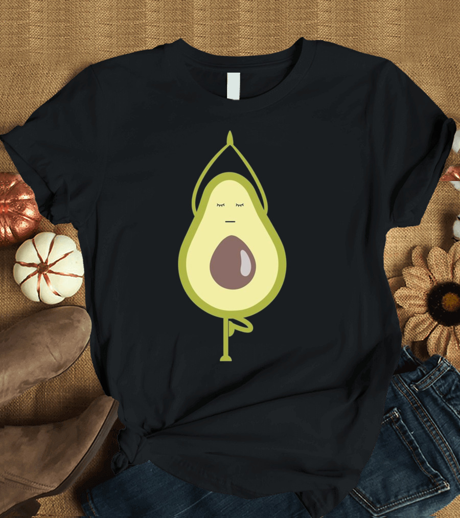 Yoga Tree Pose Avocado Balance T-Shirt