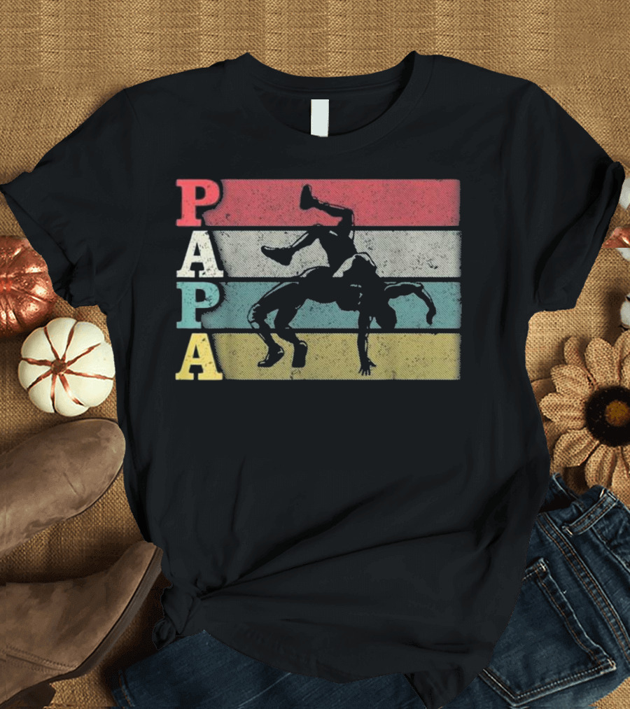 Papa Vintage Retro Wrestling T-Shirt