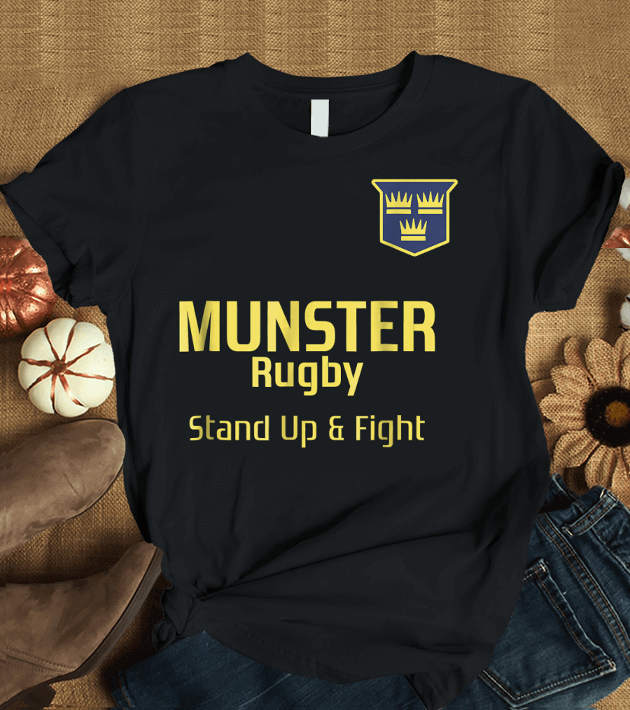 Munster Rugby Stand Up and Fight Vintage Style Ireland T-Shirt