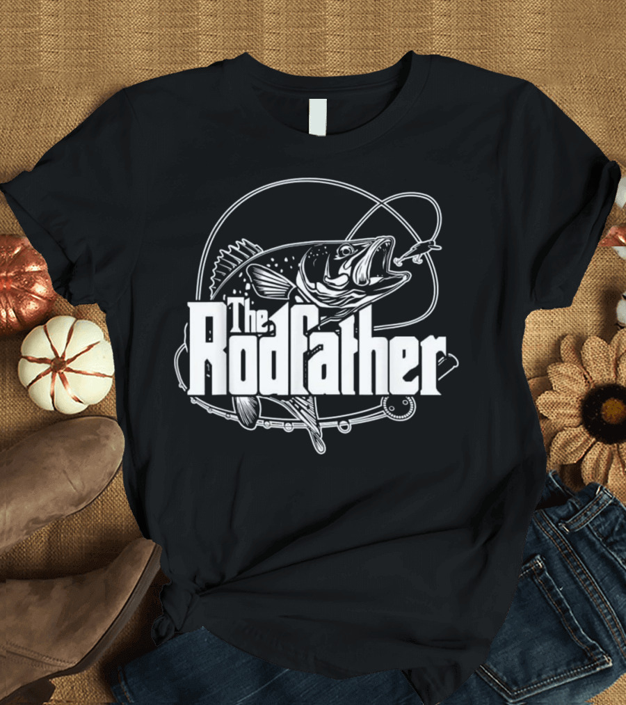 The Rodfather Fishing Humor T-Shirt