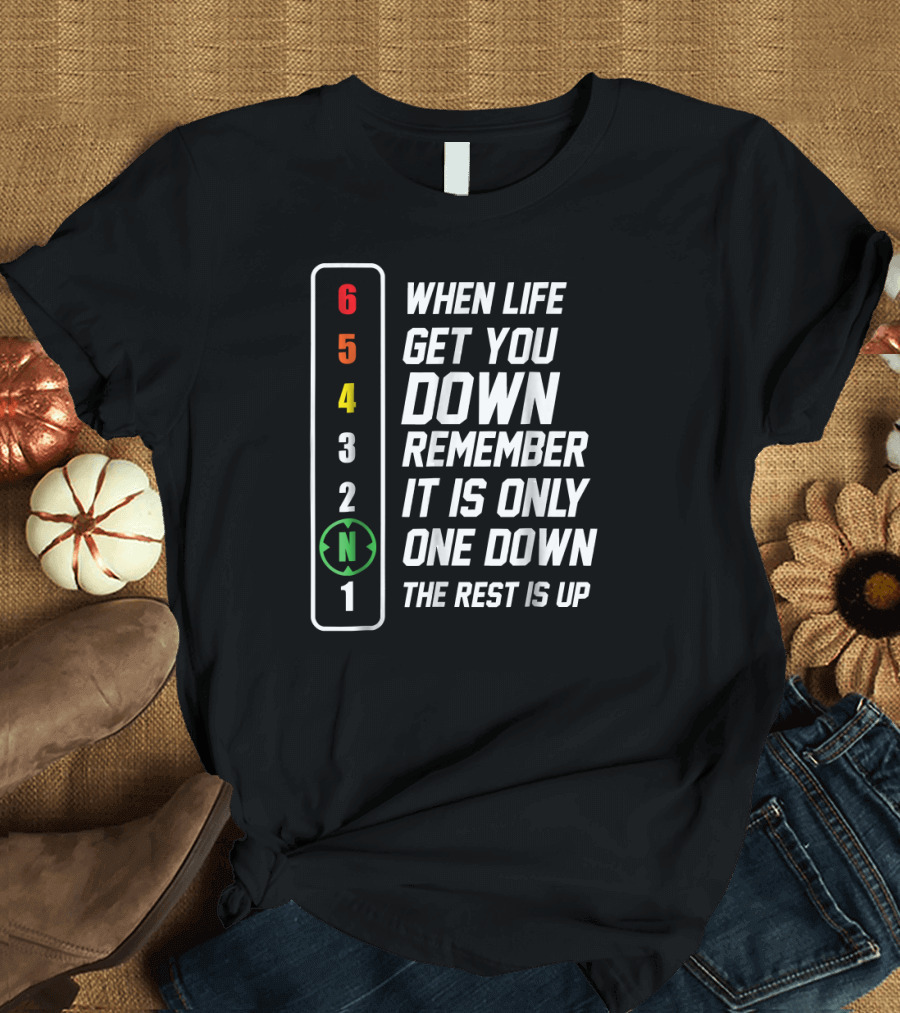 When Life Get You Down Remember It Is Only One Down The Rest Is Up T-Shirt