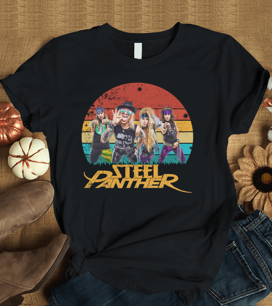Steel Panther Retro Vintage Band Members 80s Rock T-Shirt