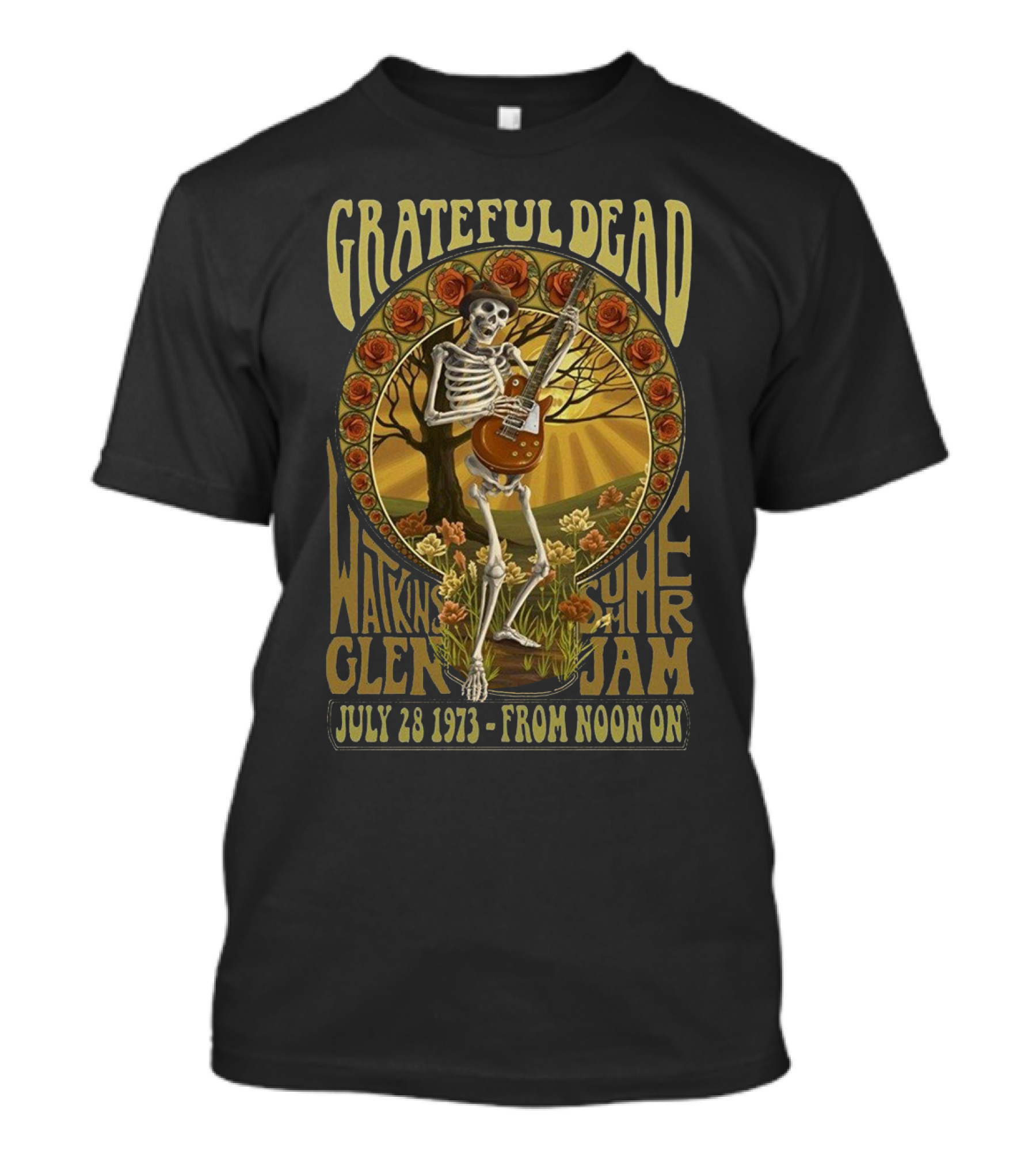 Grateful Dead Watkins Glen Summer Jam July 28 1973 From Noon On T-Shirt