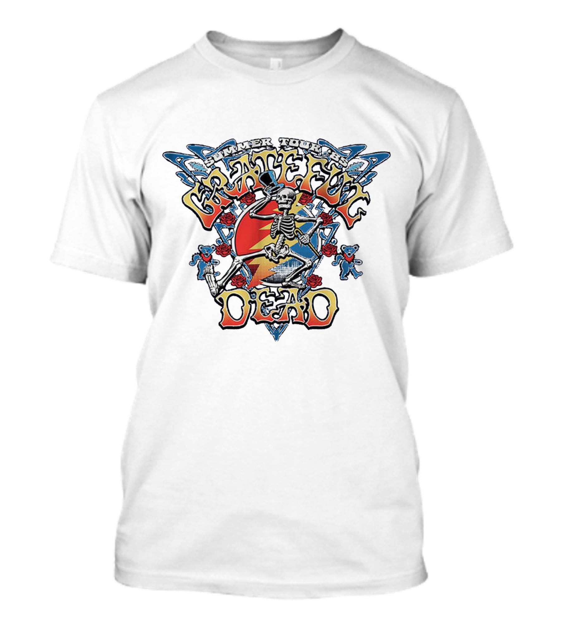 Grateful Dead Summer Tour 1992 Skeleton And Bears T-Shirt