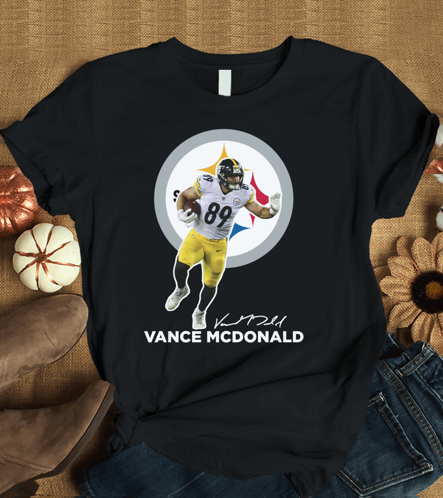 Vance McDonald Pittsburgh Steelers Football Player Signature 89 T-Shirt