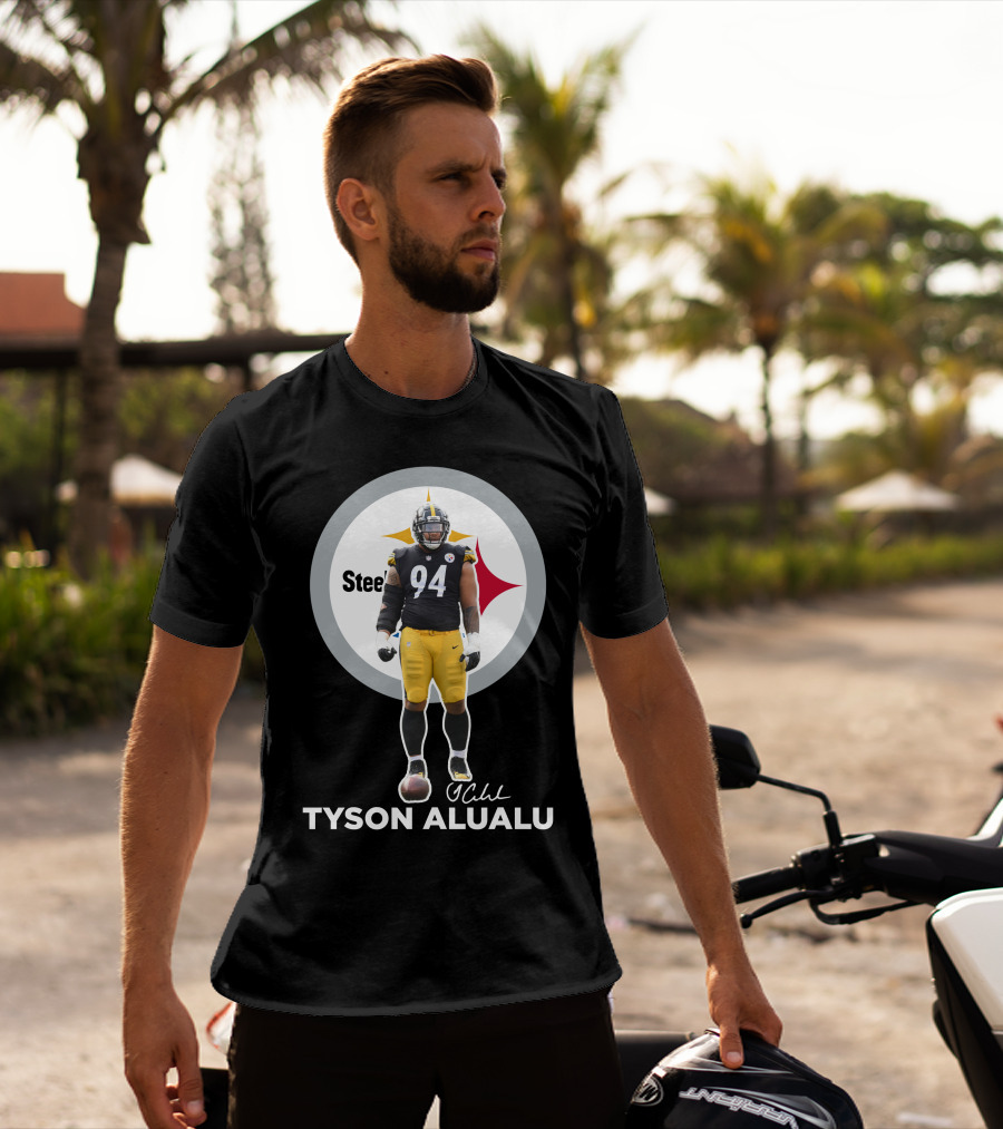 Steelers 94 Tyson Alualu Signature T-Shirt
