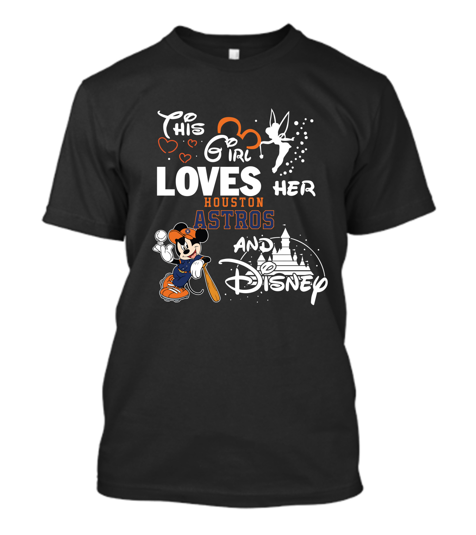 This Girl Loves Her Houston Astros And Disney Mickey Mlb T-Shirt