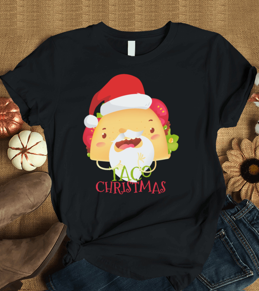 Taco Christmas Merry Santa Holiday T-Shirt