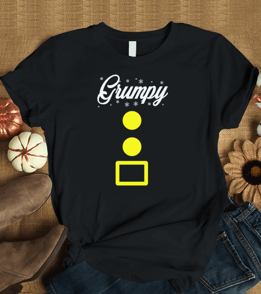 Grumpy Elf Christmas Belt Snowflakes Family Group Matching T-Shirt