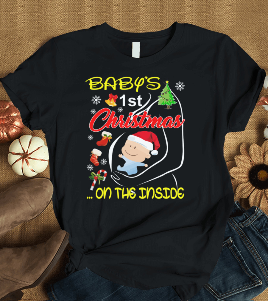 BABY'S 1st Christmas ON THE INSIDE T-Shirt