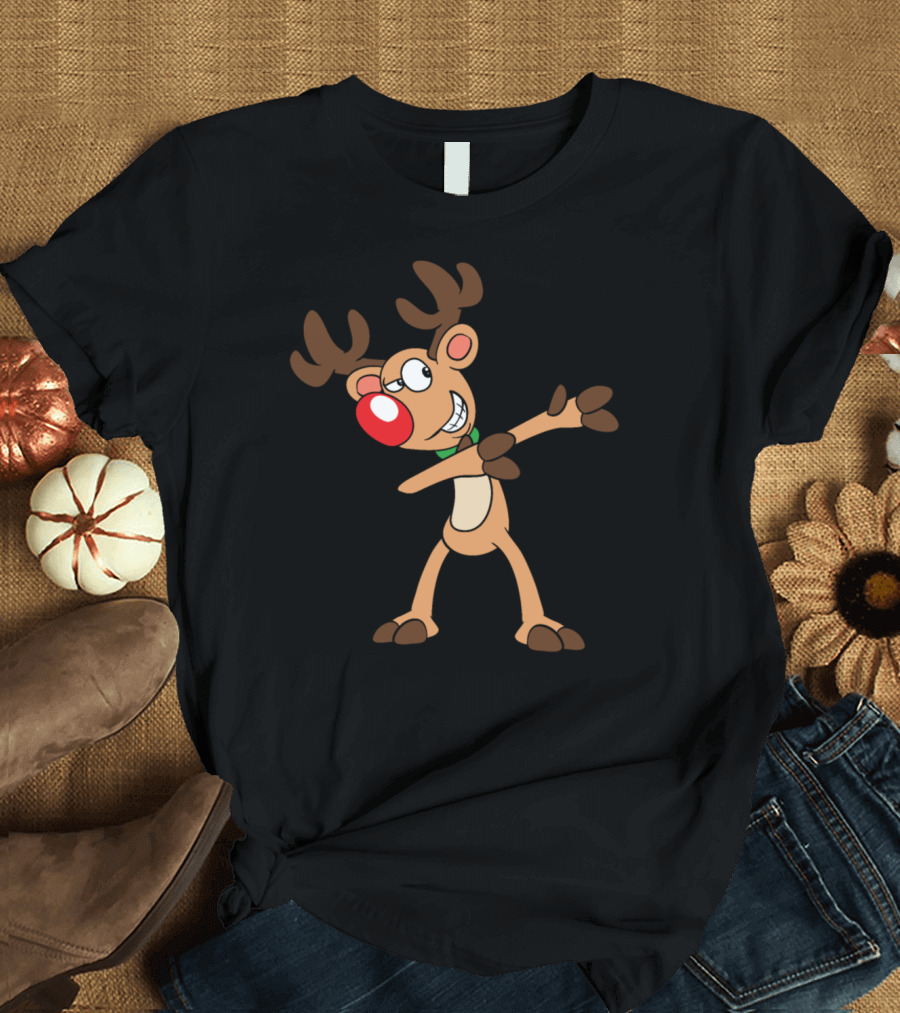 Christmas Dabbing Reindeer Rudolph Xmas Dance T-Shirt