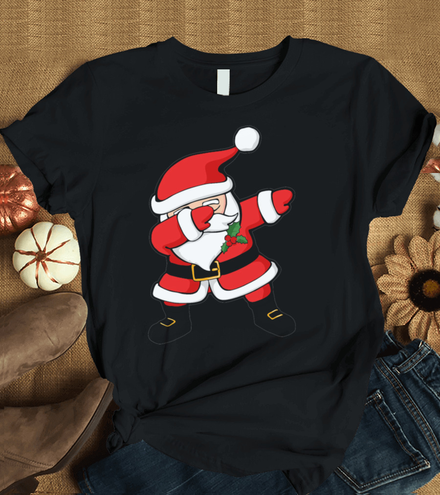 Dabbing Santa Claus Christmas Dab Dance Festive Holiday T-Shirt