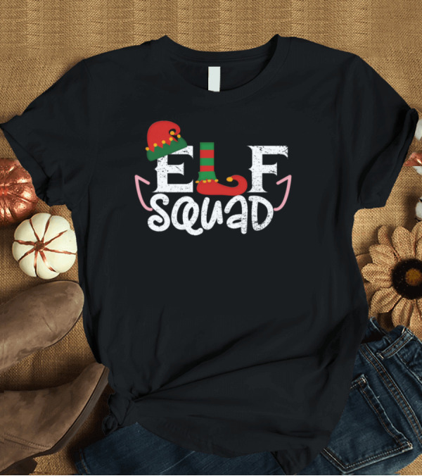 T-Shirt: Elf Squad Family Funny Merry Christmas Holiday T-Shirt Elf Squad Family Funny Merry Christmas Holiday T-Shirt