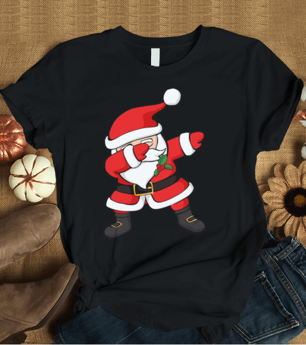 T-Shirt: Funny Santa Dabbing Christmas Dance T-Shirt Funny Santa Dabbing Christmas Dance T-Shirt