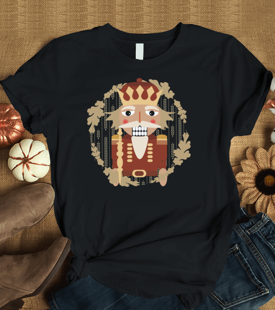 Nutcracker King with Crown and Scepter in Regal T-Shirt