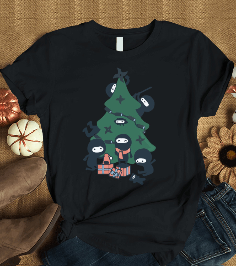 A Very Ninja Christmas Tree with Gifts T-Shirt