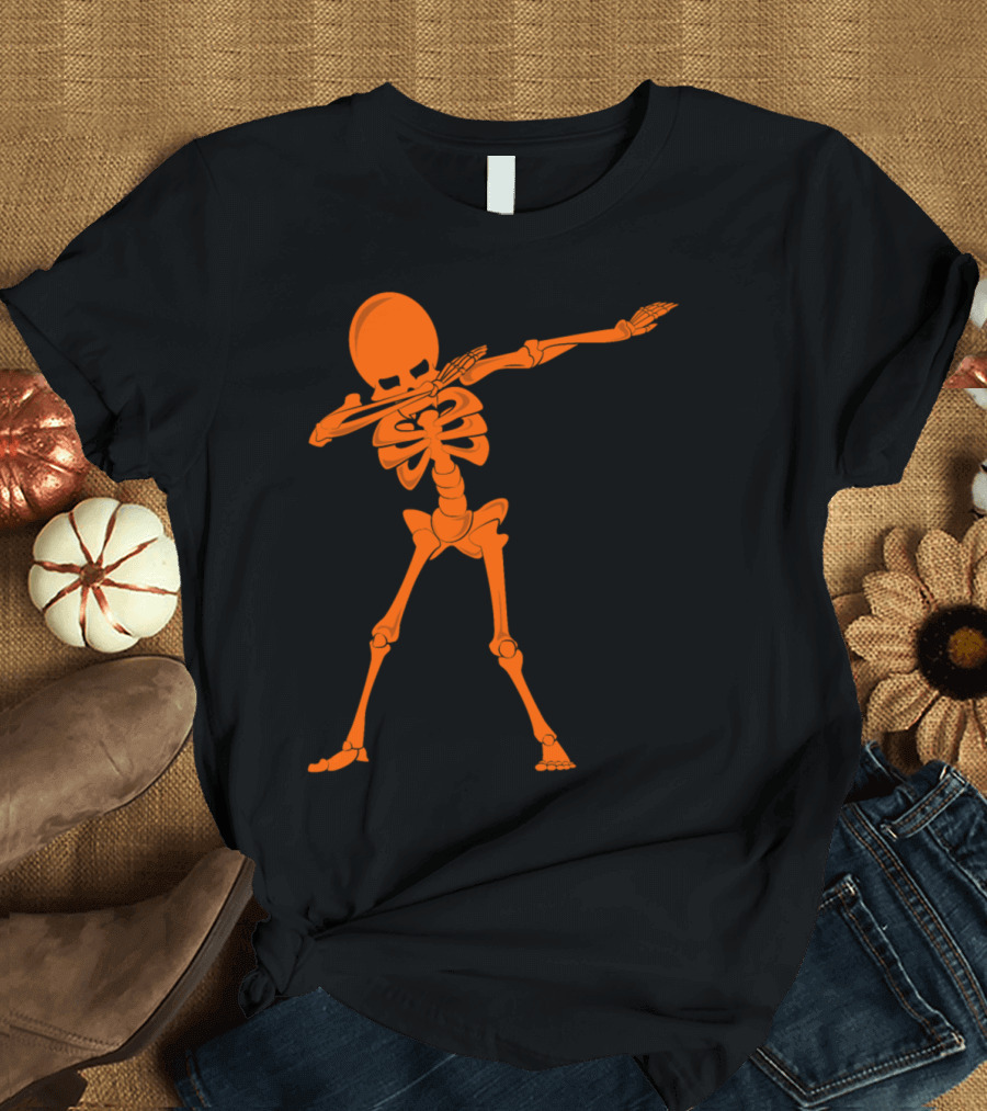 Halloween Skeleton Dab Funny Dancing Skeleton T-Shirt