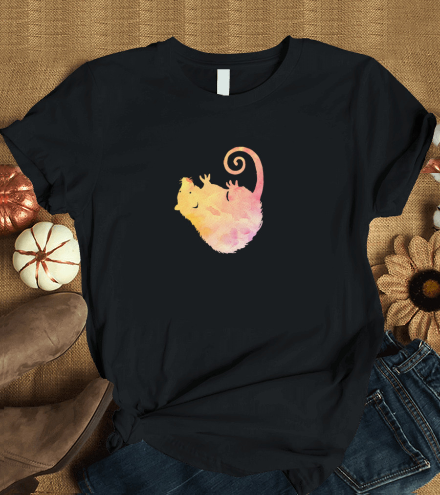 Opossum Colorful Watercolor T-Shirt