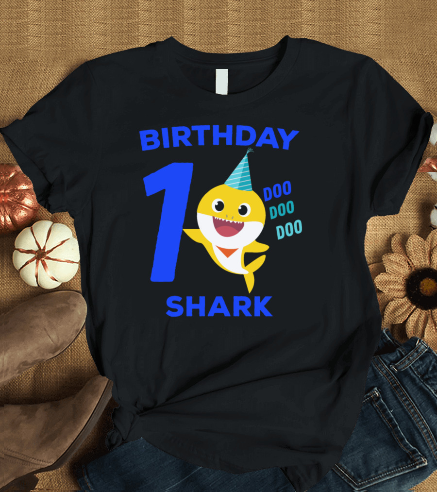 Birthday Shark 1 Doo Doo Doo Song 1st Birthday T-Shirt