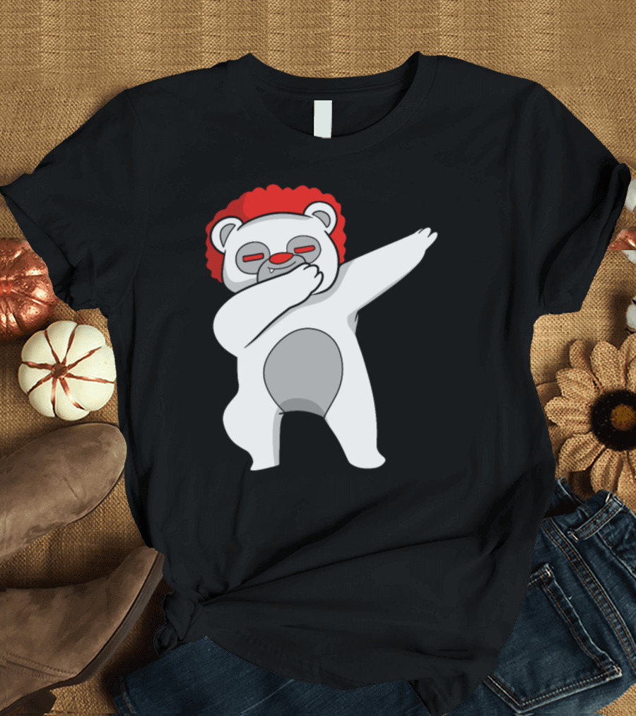 Dabbing Halloween Clown Polar Bear T-Shirt