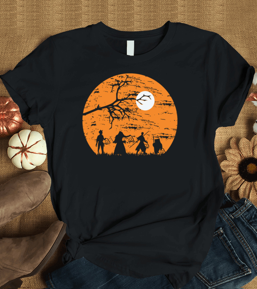 Scary Trick Or Treat Halloween Night Full Moon T-Shirt