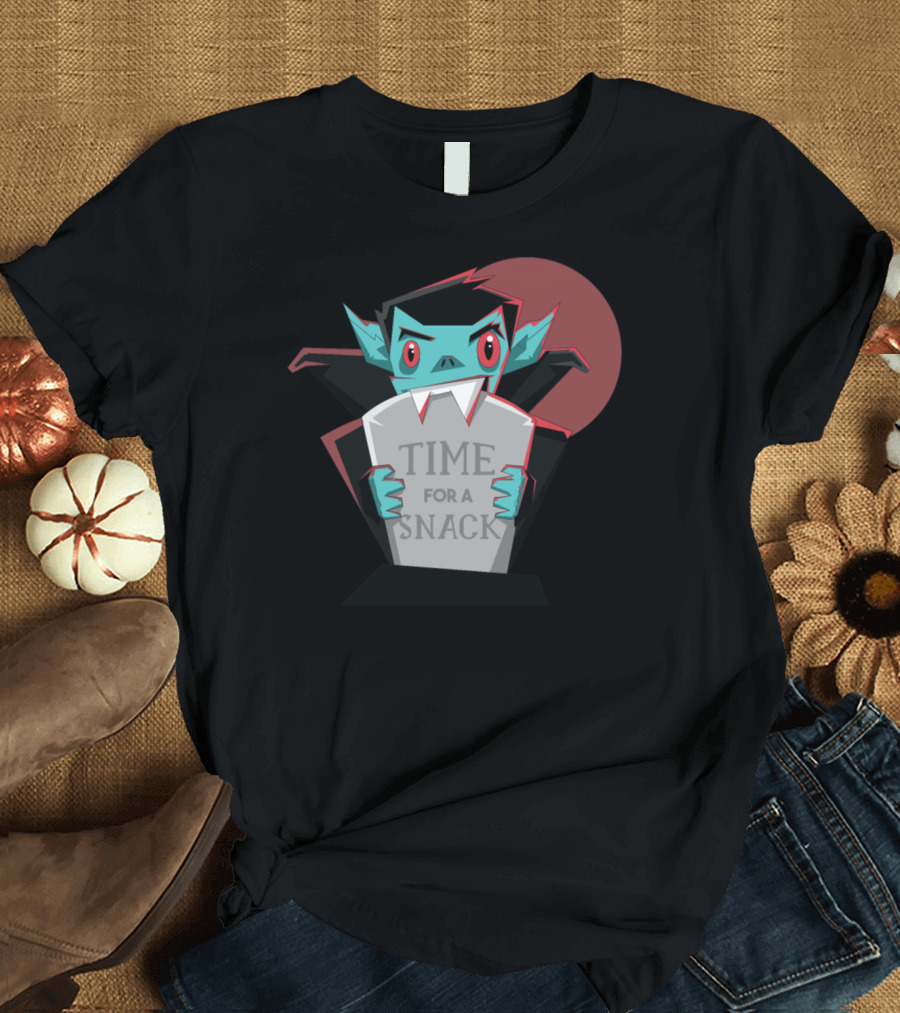 Time for a Snack Vampire Tombstone T-Shirt