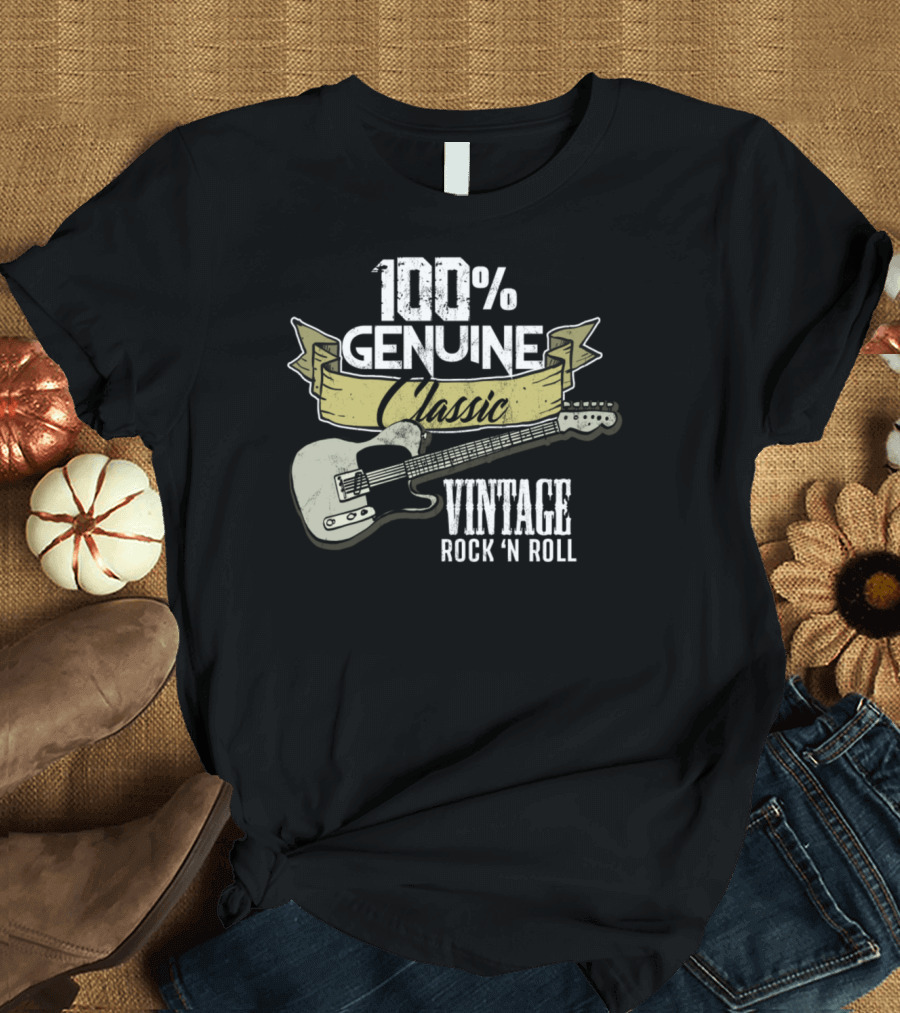 100% Genuine Classic Vintage Rock 'N Roll T-Shirt