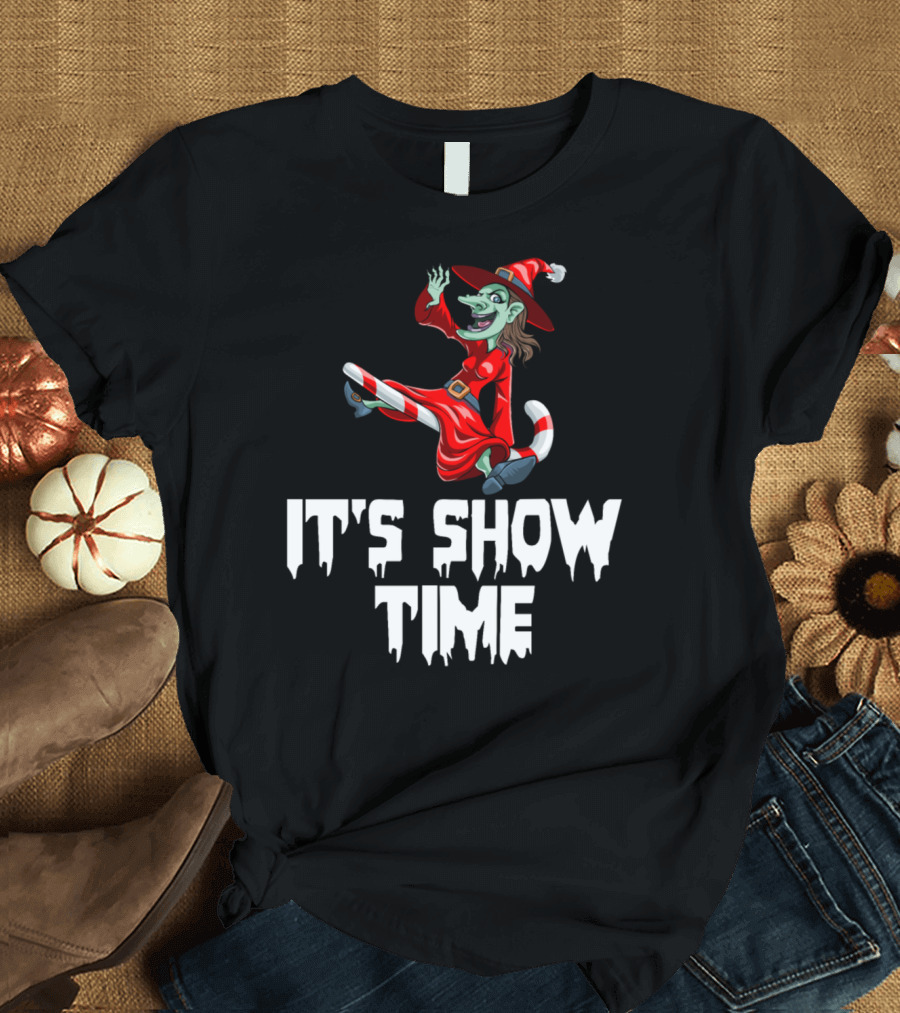 Xmas Witch Show Time Candy Cane Dance T-Shirt