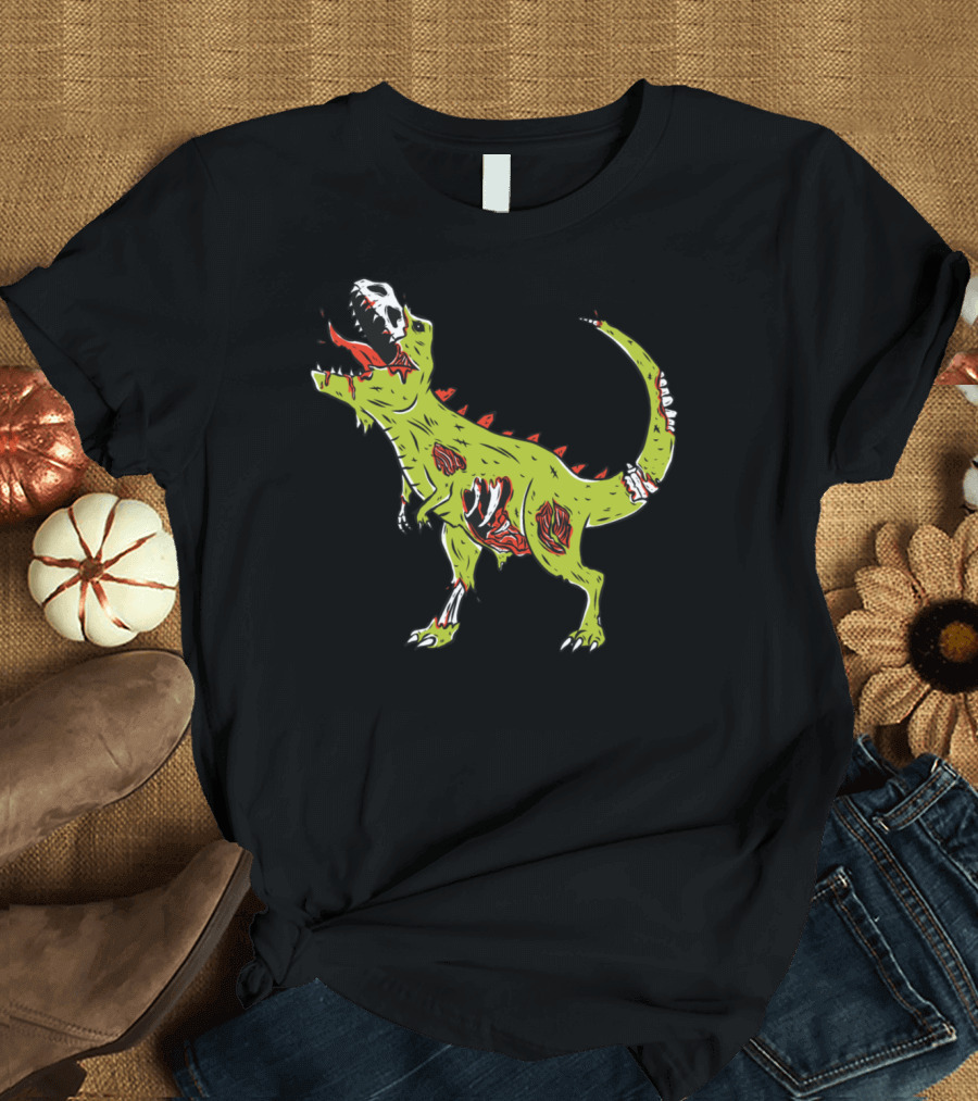 Zombie Saurus Halloween Dinosaur T-Rex T-Shirt