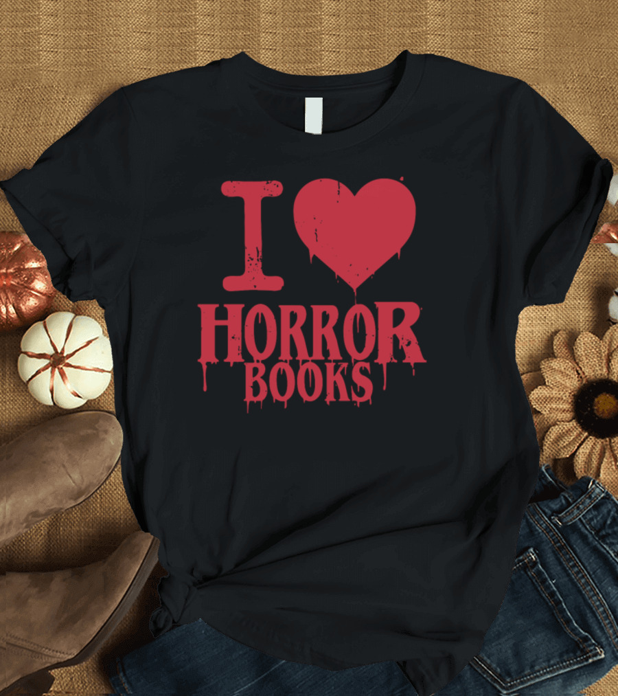 I Heart Horror Books T-Shirt