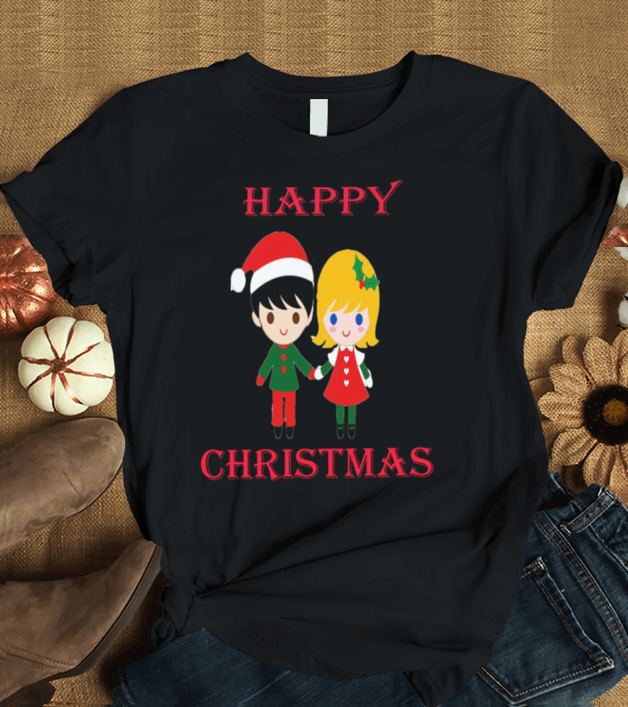 Happy Christmas Men and Women's Holiday T-Shirt