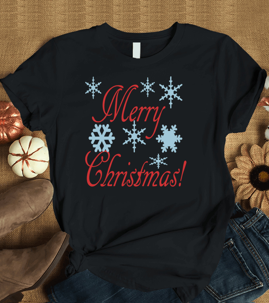 Merry Christmas Snowflakes T-Shirt