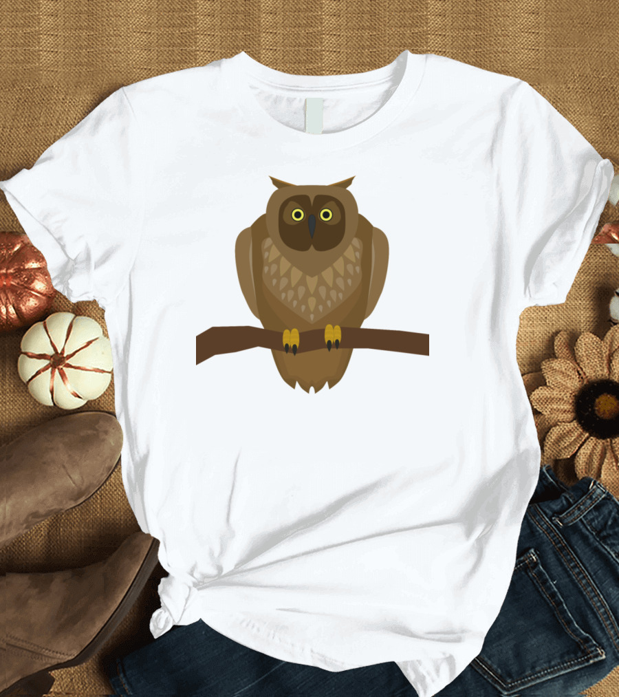 Owl on Branch T-Shirt