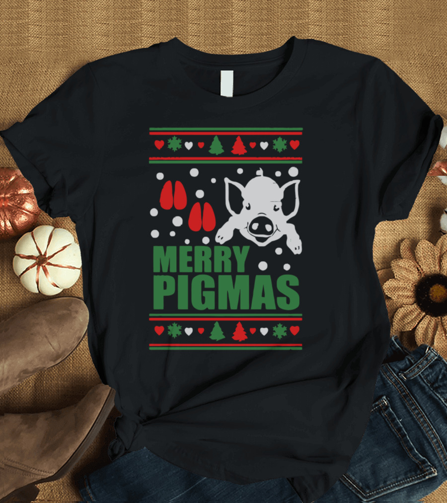 Merry Pigmas Pig Lover Christmas T-Shirt