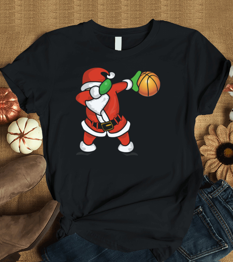 Santa Dabbing Basketball T-Shirt
