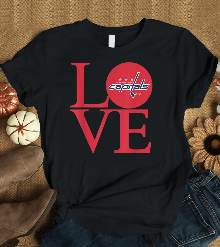 Love Washington Capitals Hockey Valentine Day T-Shirt