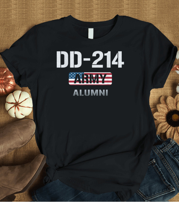 T-Shirt: DD-214 Army Alumni USA Flag Veteran T-Shirt DD-214 Army Alumni USA Flag Veteran T-Shirt