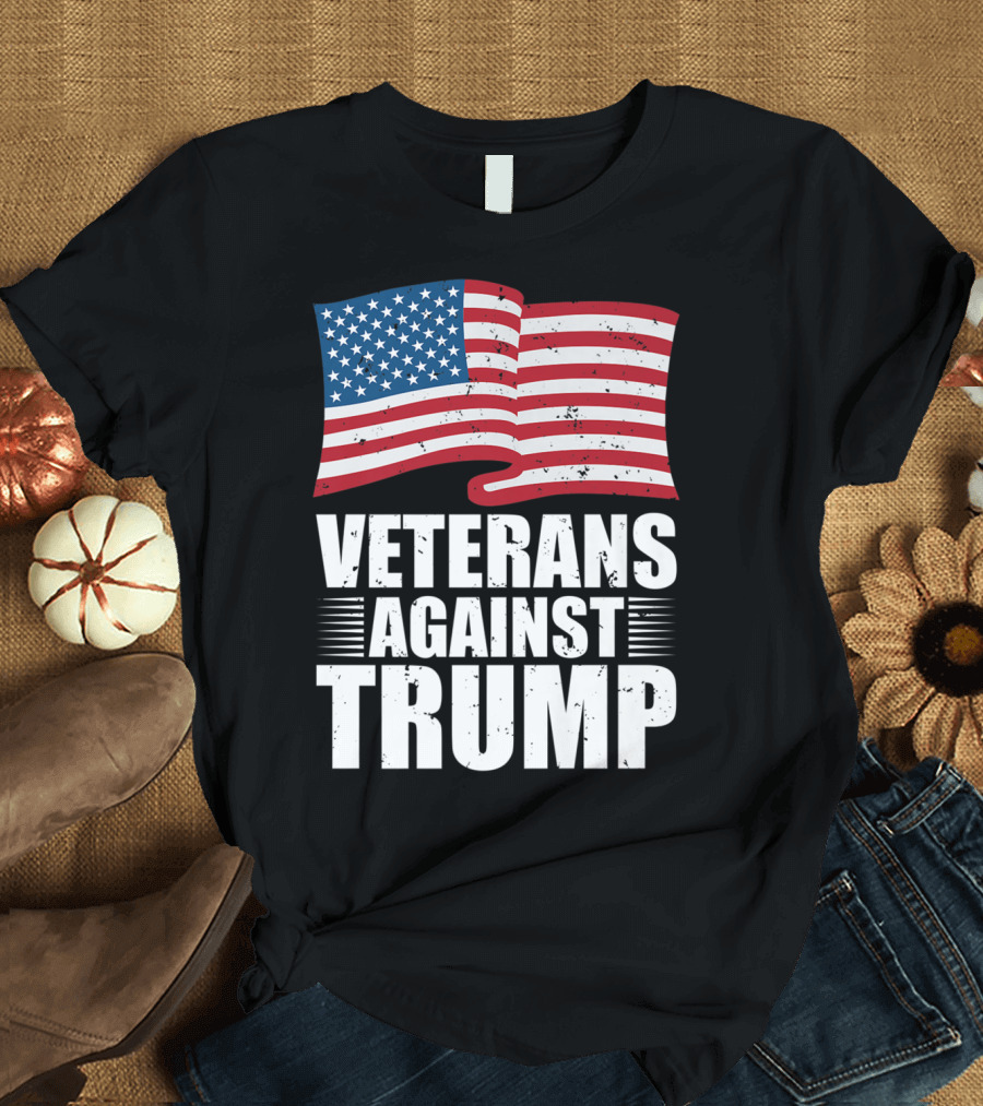 Veterans Against Trump USA Flag T-Shirt