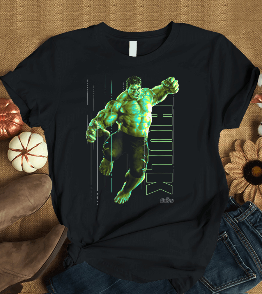 Avengers Marvel Infinity War Incredible Hulk Jump Smash T-Shirt