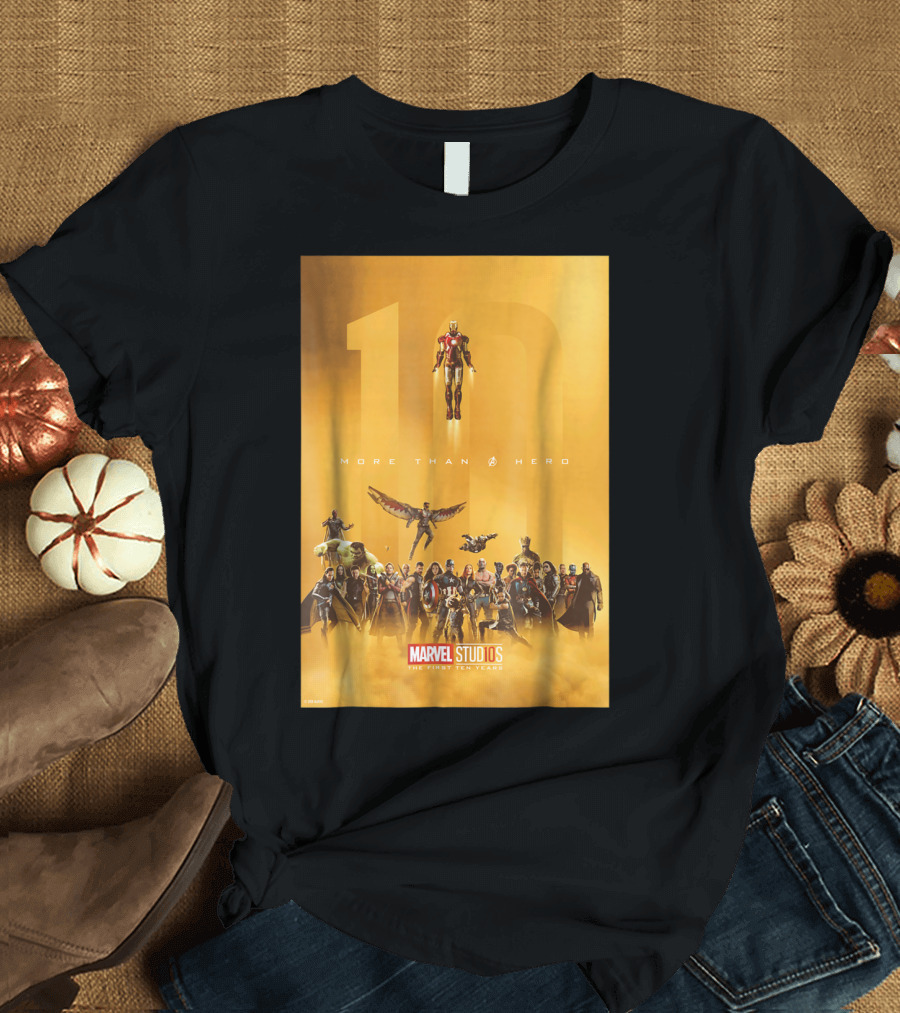 Marvel Studios More Than A Hero The First Ten Years T-Shirt