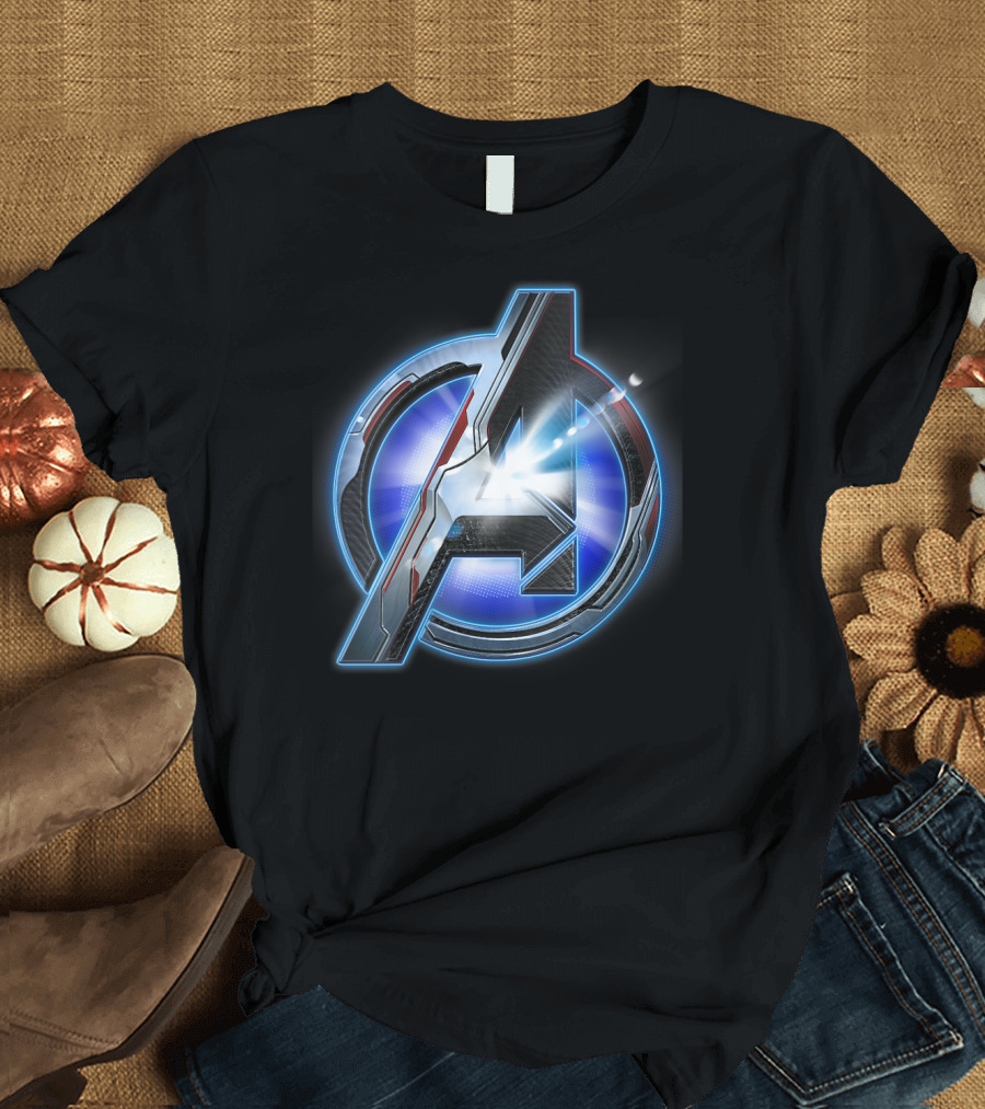 Marvel Avengers Endgame Avenger Tech Symbol with Light Burst T-Shirt