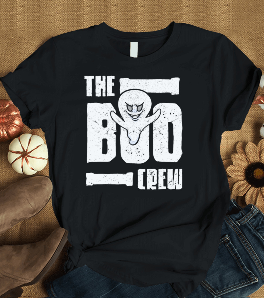 The Boo Crew Ghost with Mischievous Expressions T-Shirt