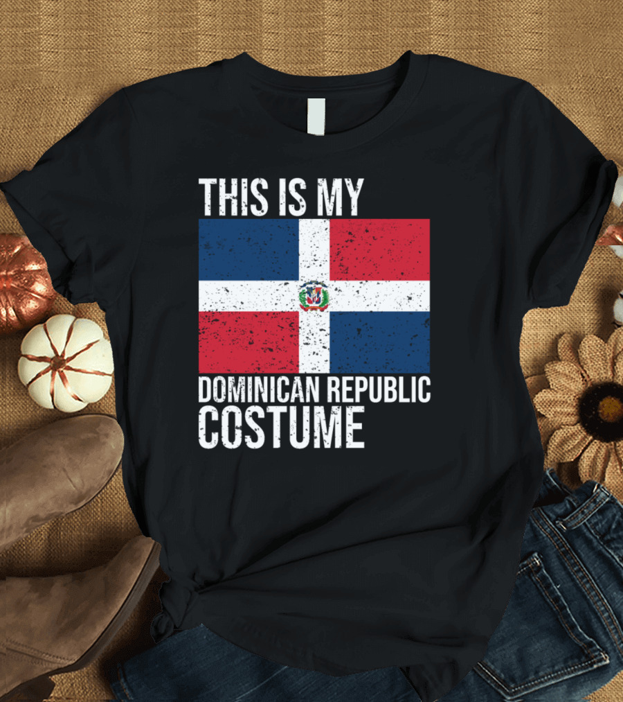 This Is My Dominican Republic Costume Vintage Dominican Republic Flag T-Shirt