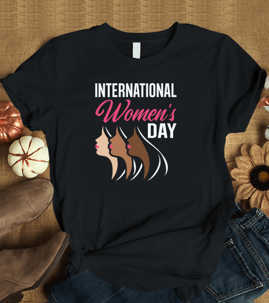 International Women's Day Pink Women's Profiles T-Shirt