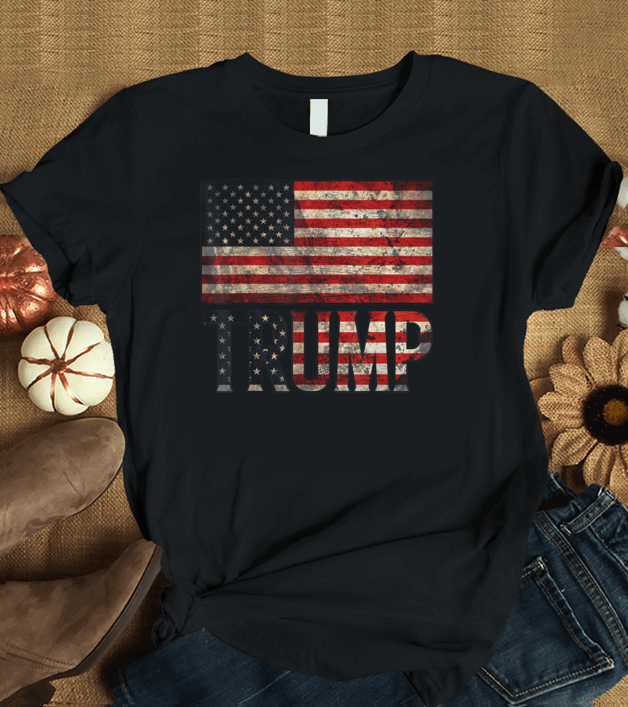 Trump Supporter USA Flag T-Shirt