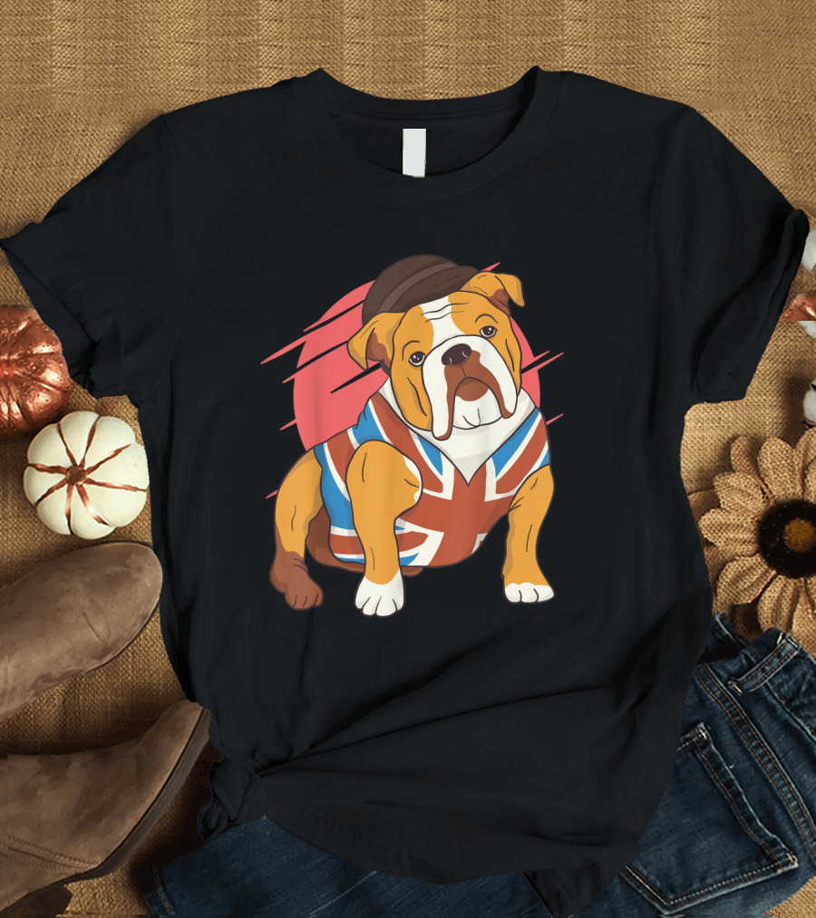English Bulldog Union Jack Dog Owner T-Shirt