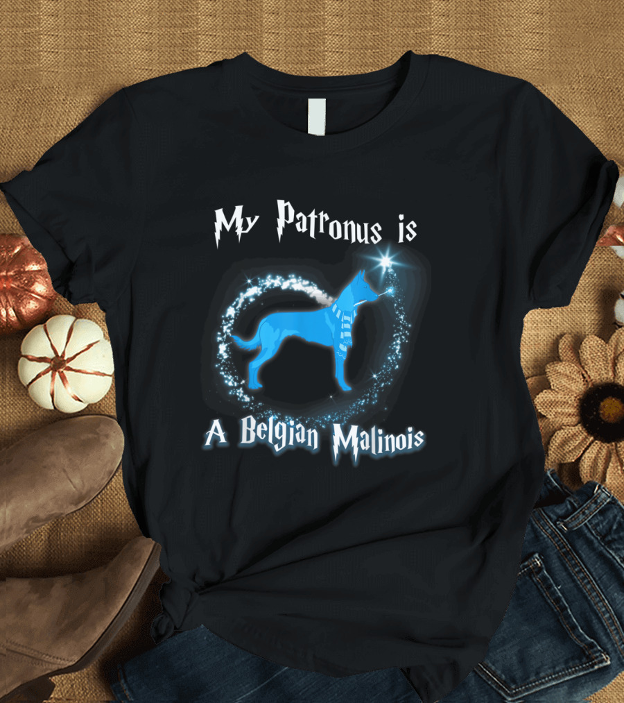 My Patronus Is A Belgian Malinois Dog Magic Sparkle Lovers T-Shirt